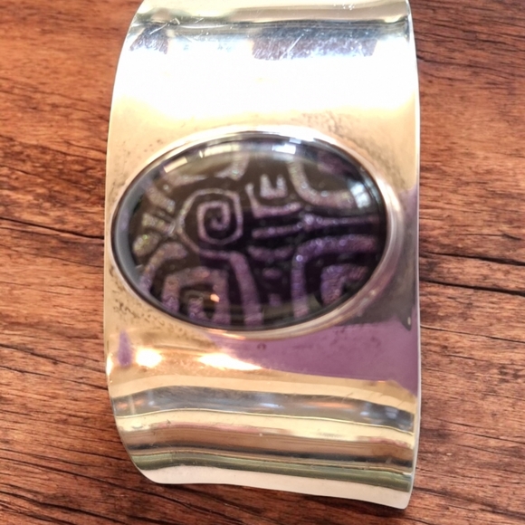 Dominique Dinouart Domingo designed Sterling Silver Cuff Bracelet Mexican Sterl - Picture 5 of 14